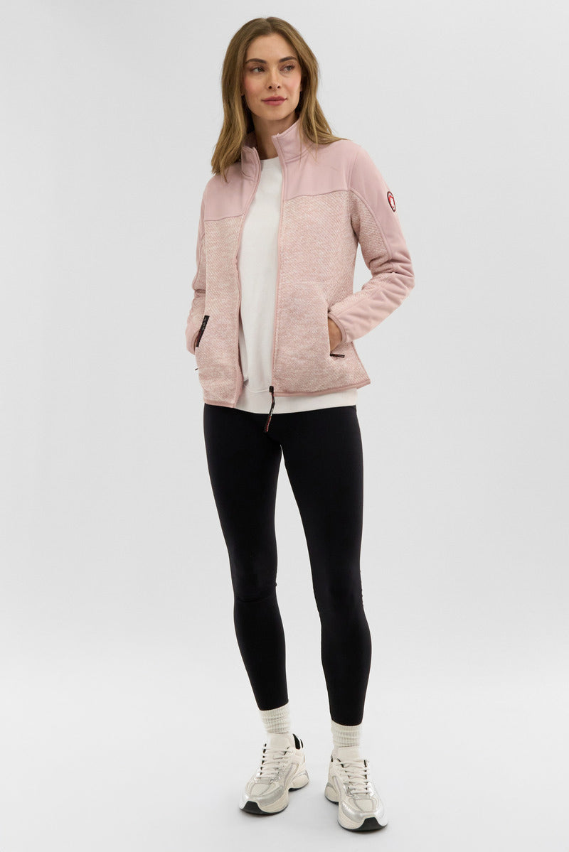 Canada Weather Gear Zip Up Knit Lightweight Jacket - Pink - Womens Lightweight Jackets - Fairweather