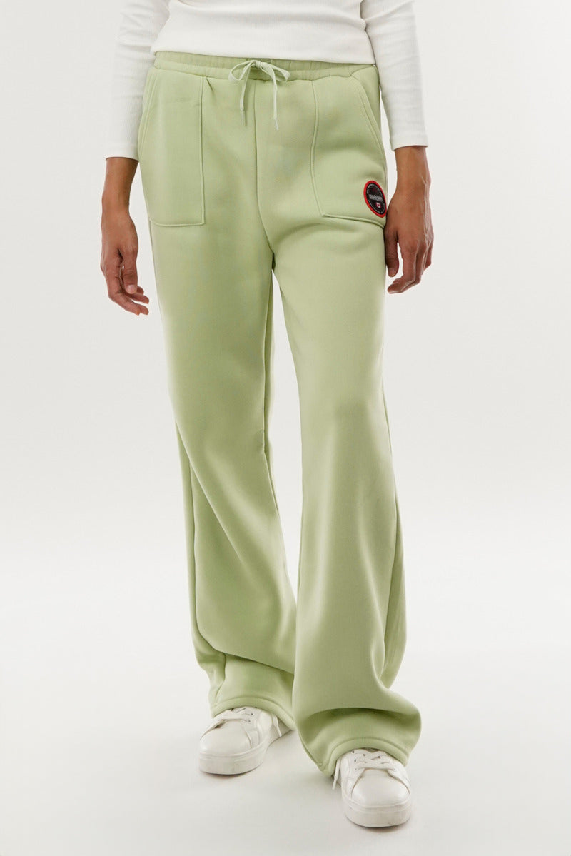 Fahrenheit Wide Leg Sweatpants - Green - Womens Joggers & Sweatpants - Fairweather