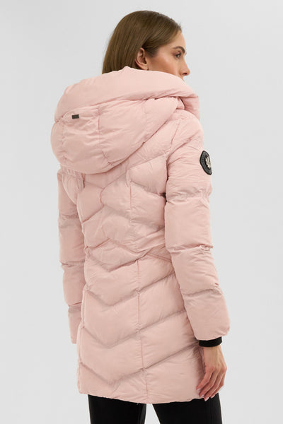 Canada Weather Gear Chevron Quilted Parka Jacket - Pink - Womens Parka Jackets - Fairweather