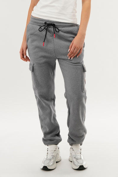 Canada Weather Gear Fleece Cargo Joggers - Grey - Womens Joggers & Sweatpants - Fairweather
