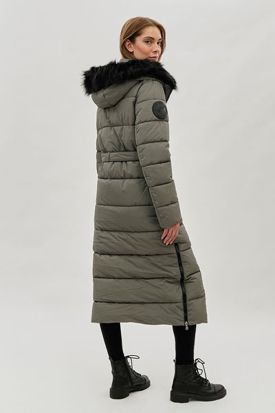 Parka longue doublée de fausse fourrure Canada Weather Gear - Olive