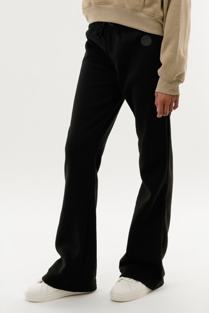 Fahrenheit Fleece Wide Leg Sweatpants - Black - Womens Joggers & Sweatpants - Fairweather