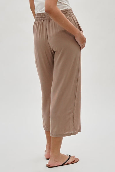 International INC Company Cropped Tie Waist Pants - Taupe - Womens Pants - Fairweather