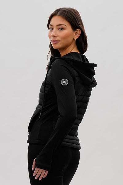 Super Triple Goose Puffer Active Lightweight Jacket - Black - Womens Hoodies & Sweatshirts - Fairweather