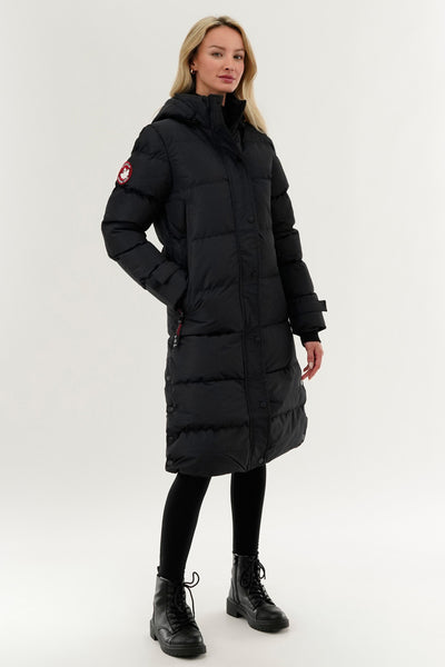 Canada Weather Gear Quilted Maxi Parka Jacket - Navy - Womens Parka Jackets - Fairweather