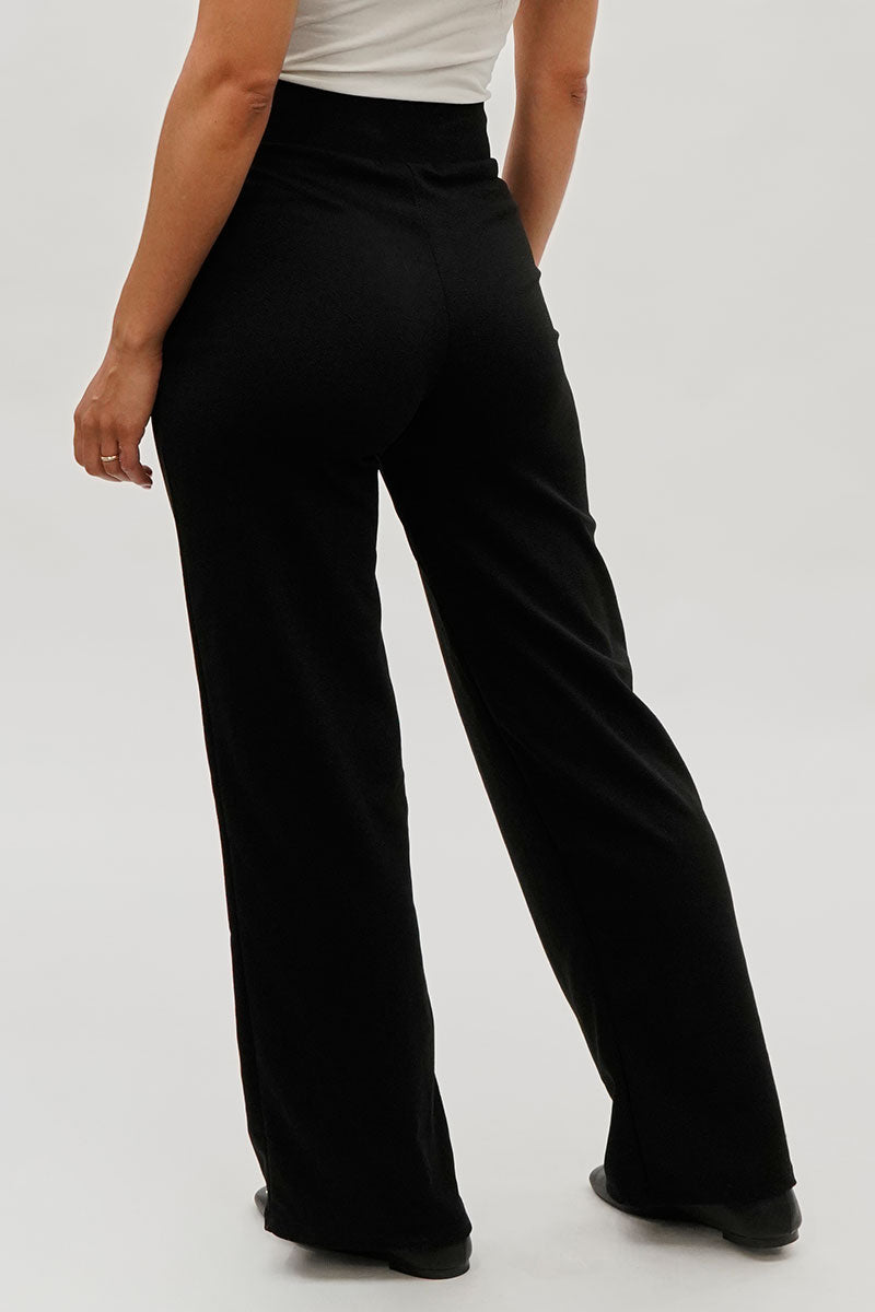 Majora Belted Wide Leg Pants - Black - Womens Pants - Fairweather