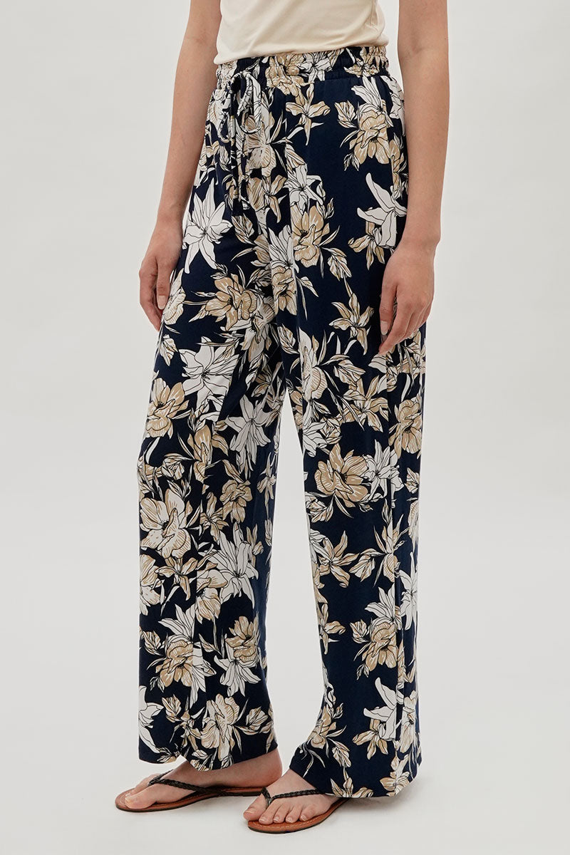 International INC Company Floral Wide Leg Pants - Navy - Womens Pants - Fairweather
