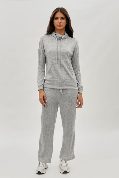 Fahrenheit Wide Leg Drawstring Sweatpants - Grey - Womens Joggers & Sweatpants - Fairweather