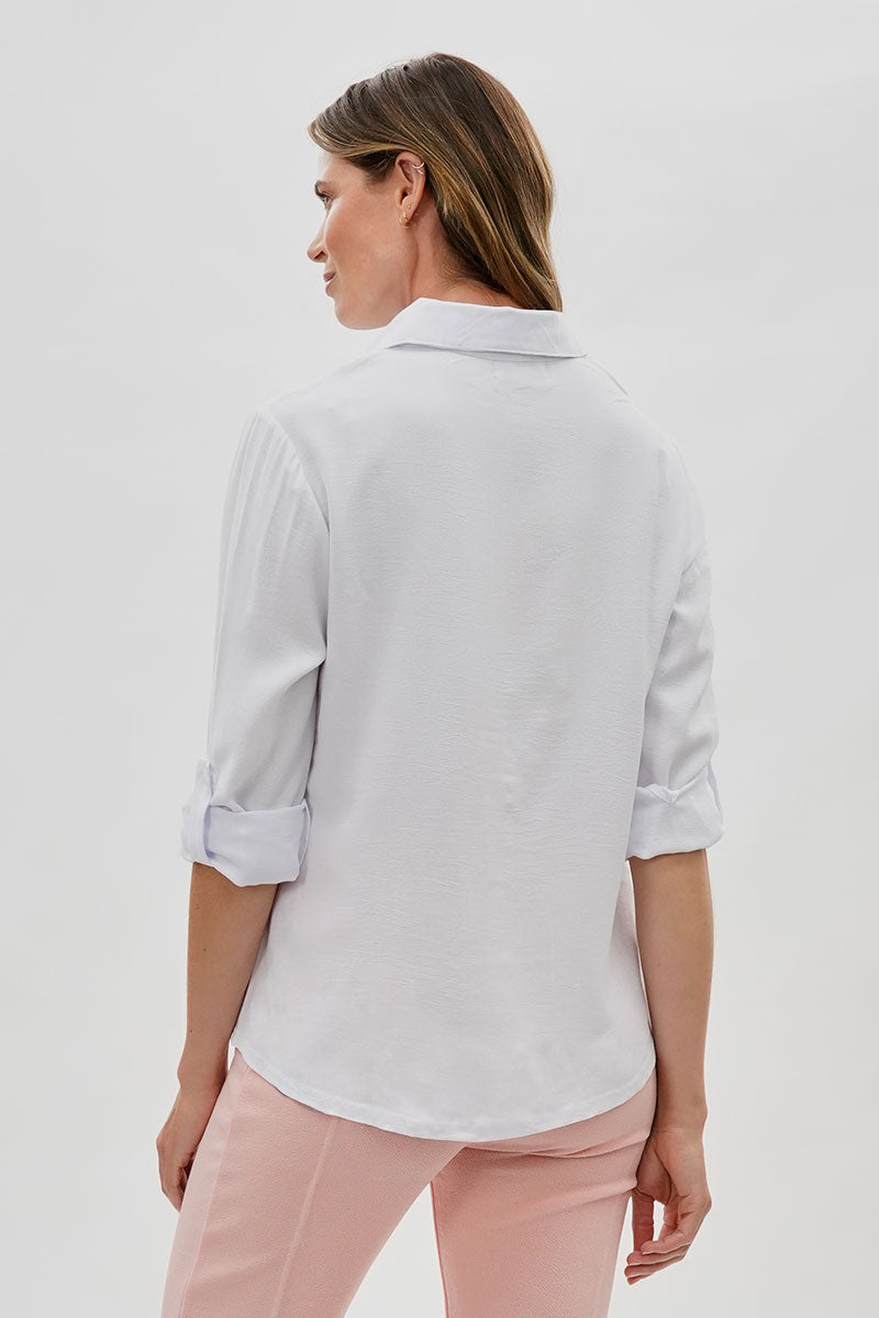 Stylexchange Vintage Classic Button Down Shirt - White - Womens Shirts & Blouses - Fairweather