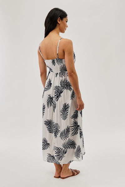 International INC Company Printed Square Neck Maxi Dress - White - Womens Maxi Dresses - Fairweather
