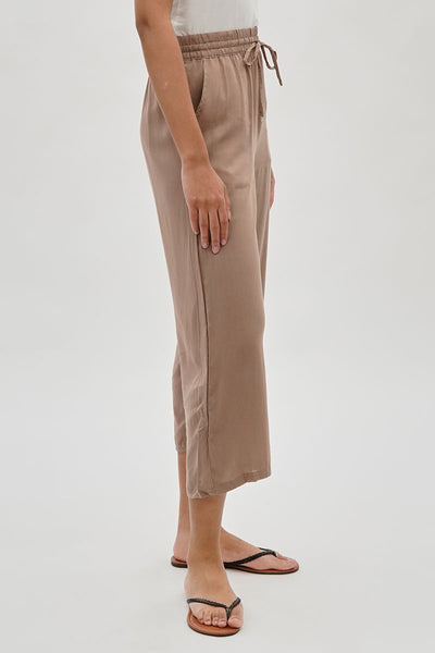 International INC Company Cropped Tie Waist Pants - Taupe - Womens Pants - Fairweather
