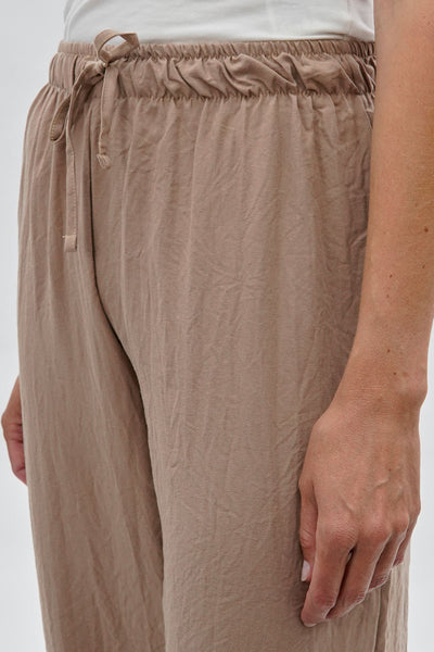 Runaway Bay Wide Leg Tie Waist Pants - Beige - Womens Pants - Fairweather
