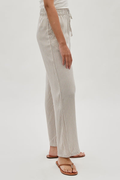 International INC Company Striped Wide Leg Pants - Beige - Womens Pants - Fairweather