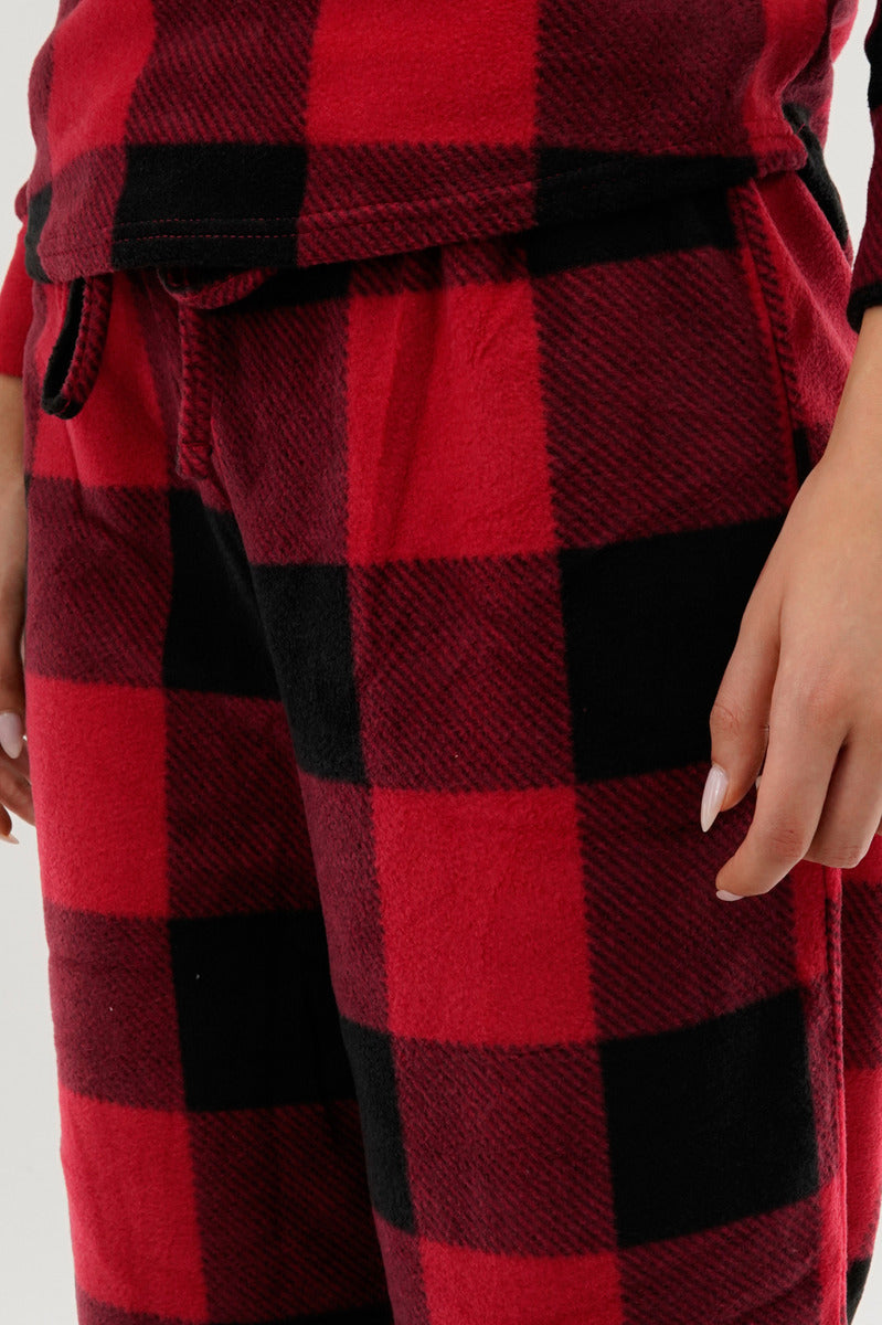 Canada Weather Gear Plaid Wide Leg Pajama Pants - Red - Womens Pajamas - Fairweather