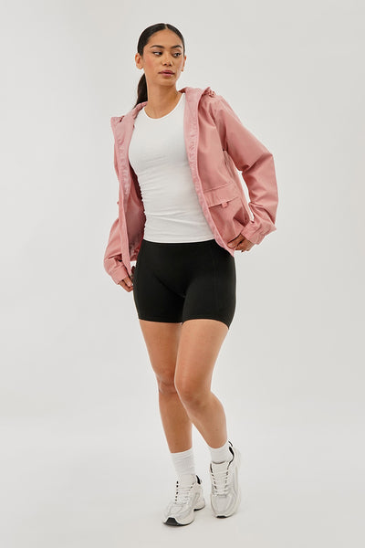 Canada Weather Gear Cropped Coated Microfibre Lightweight Jacket - Pink - Womens Lightweight Jackets - Fairweather