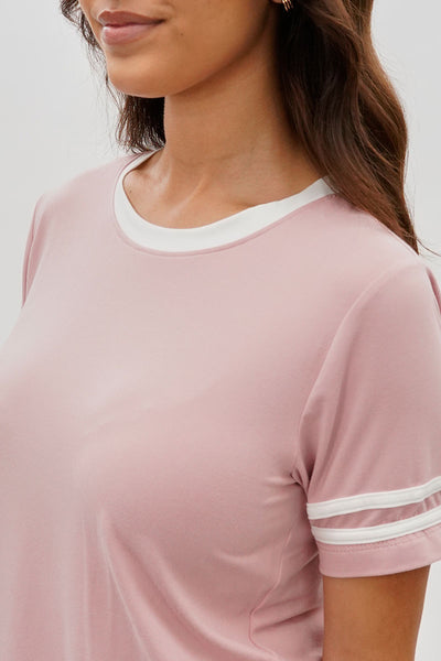 Stylexchange Vintage Striped Ringer Tee - Pink - Womens Tees & Tank Tops - Fairweather