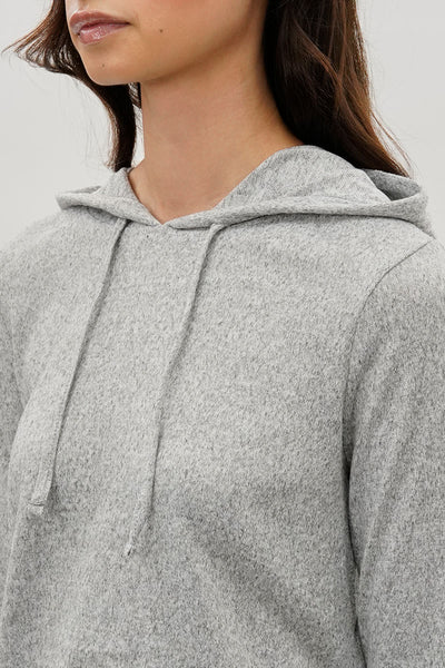 Fahrenheit Cropped Pullover Hoodie - Grey - Womens Hoodies & Sweatshirts - Fairweather
