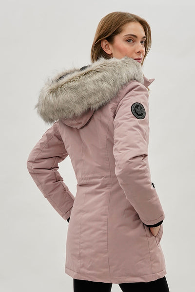 Parka doublée en fausse fourrure Canada Weather Gear - Rose