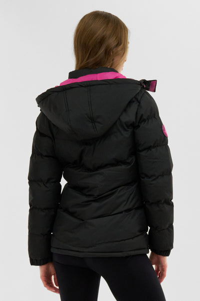 Canada Weather Gear Chevron Bubble Bomber Jacket - Black - Womens Bomber Jackets - Fairweather