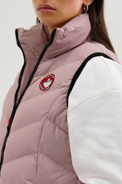 Canada Weather Gear Chevron Bubble Vest - Pink - Womens Vests - Fairweather