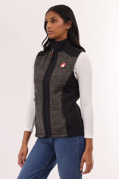 Canada Weather Gear Fleece Zip Up Vest - Black