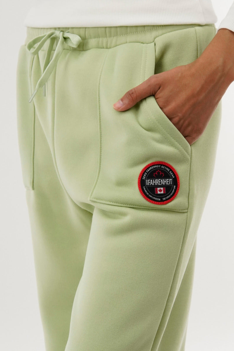 Fahrenheit Wide Leg Sweatpants - Green - Womens Joggers & Sweatpants - Fairweather