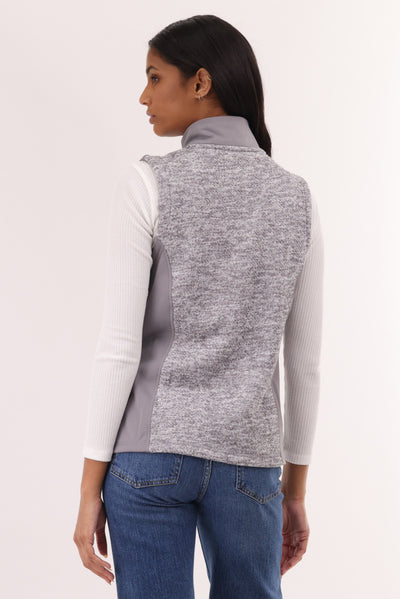 Canada Weather Gear Fleece Zip Up Vest - Grey