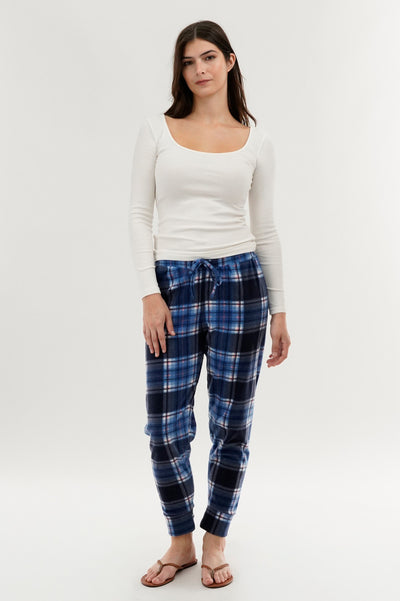 Canada Weather Gear Plaid Pajama Pants - Navy - Womens Pajamas - Fairweather