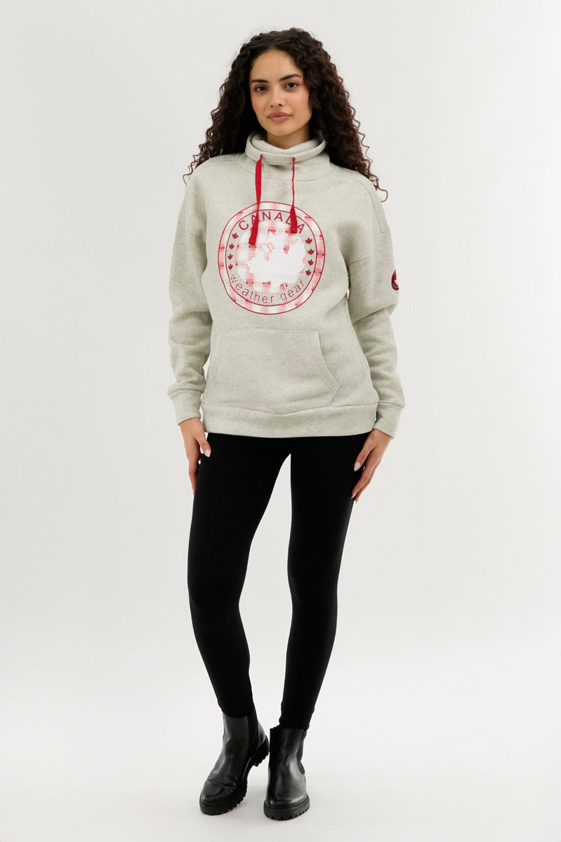 Canada Weather Gear Cowl Neck Sweatshirt - Cream