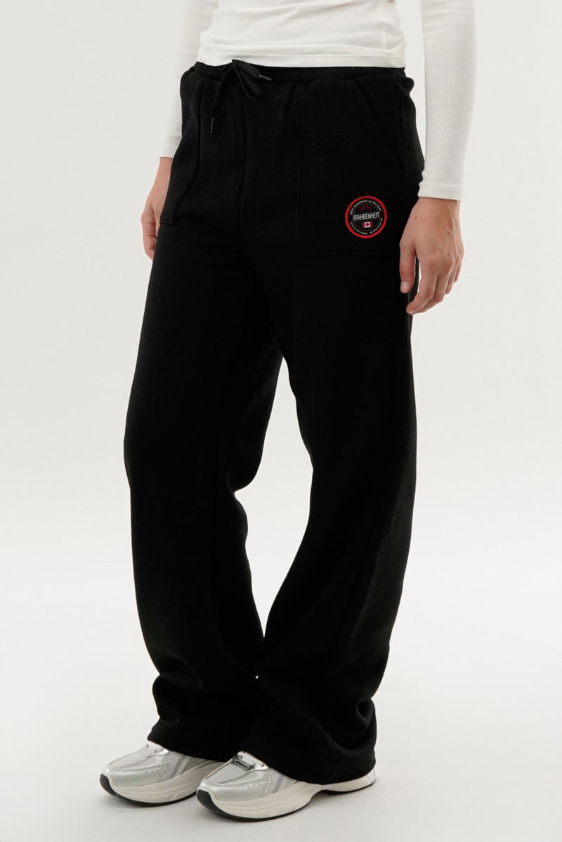 Fahrenheit Wide Leg Sweatpants - Black