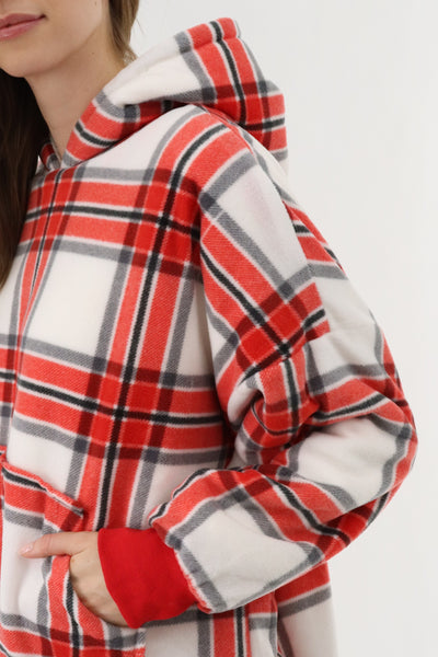 Canada Weather Gear Oversized Fleece Pajama Top - Red - Womens Pajamas - Fairweather