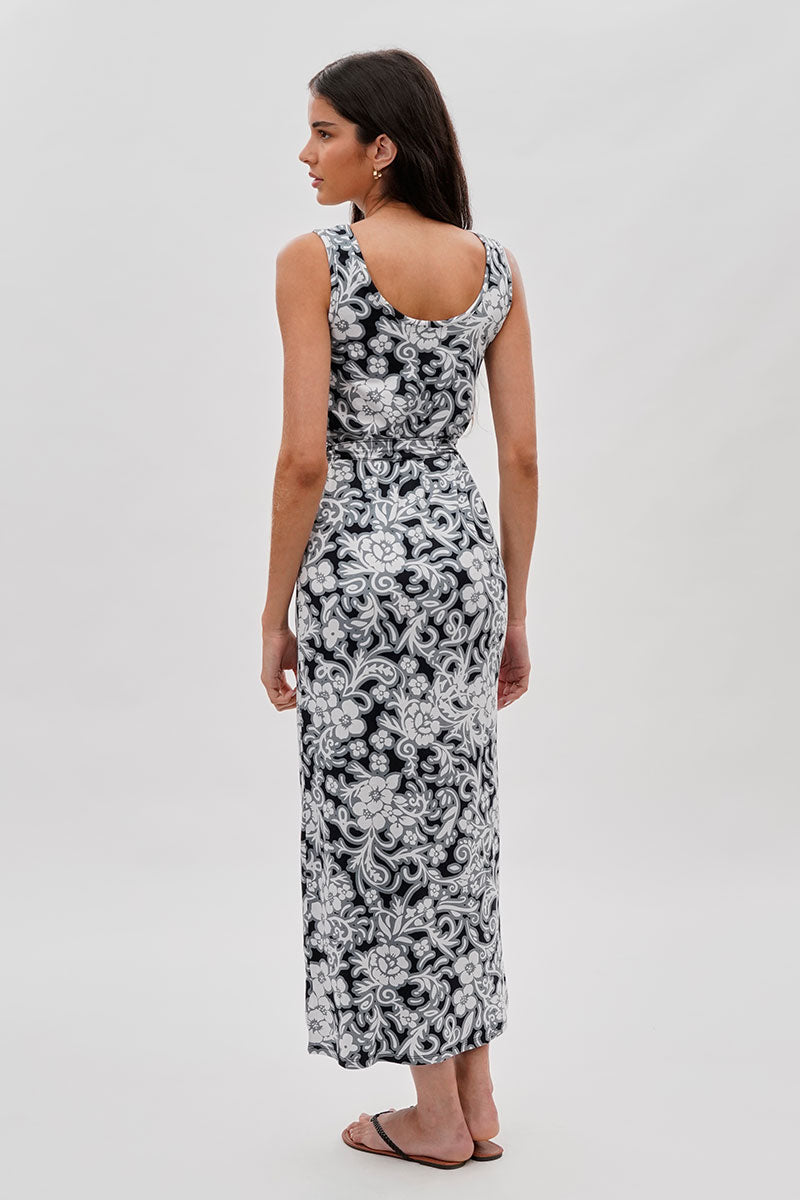 International INC Company Floral Print Maxi Dress - Black - Womens Maxi Dresses - Fairweather