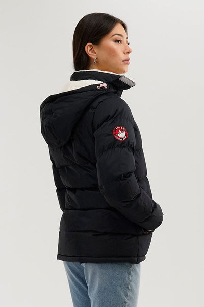 Canada Weather Gear Sherpa Lined Collar Bomber Jacket - Navy - Womens Bomber Jackets - Fairweather