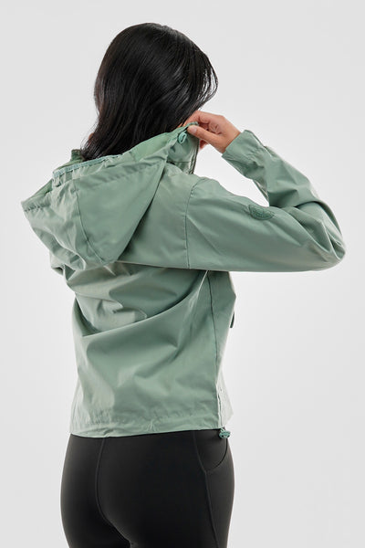 Canada Weather Gear Cropped Coated Microfibre Lightweight Jacket - Olive - Womens Lightweight Jackets - Fairweather