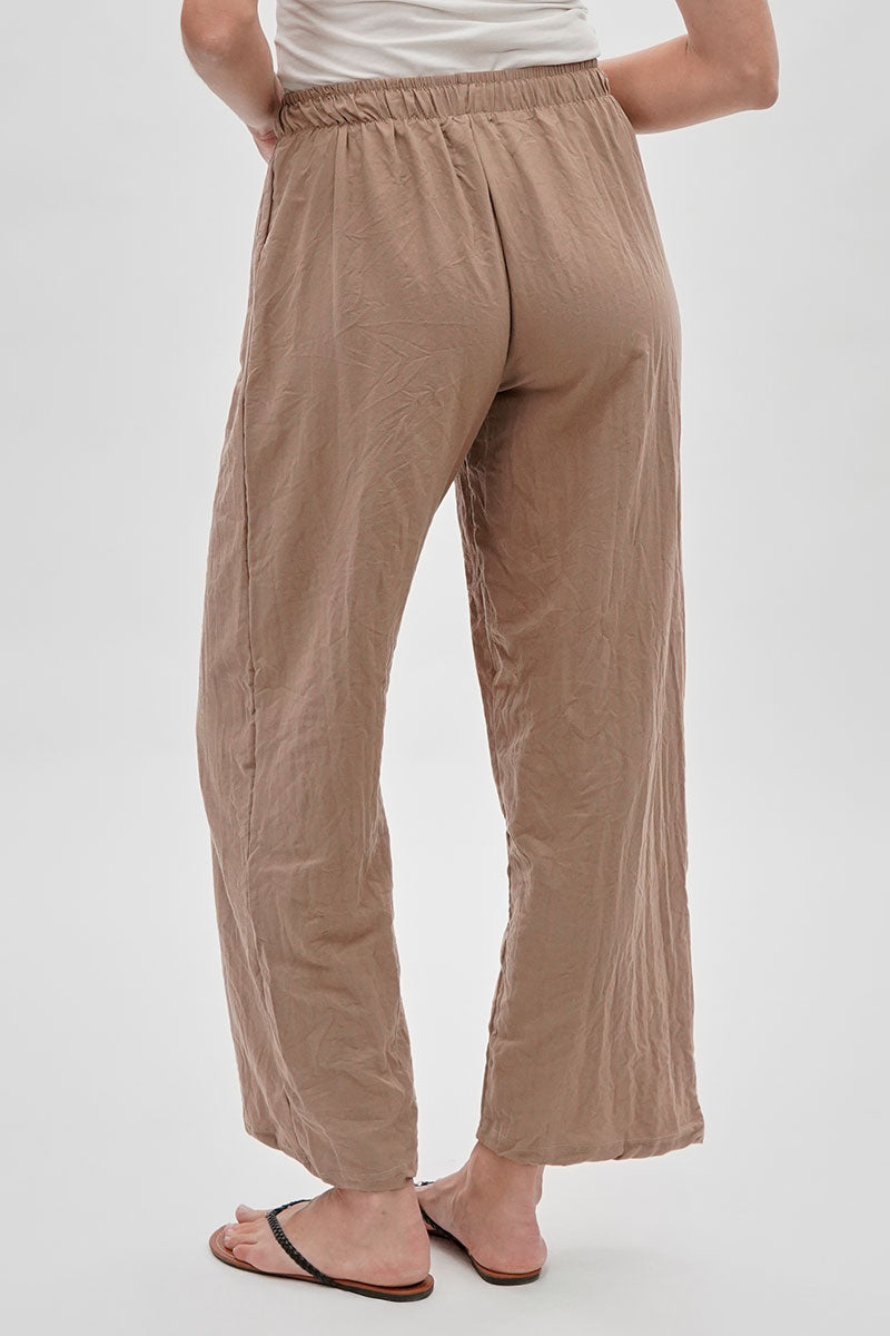 Runaway Bay Wide Leg Tie Waist Pants - Beige - Womens Pants - Fairweather