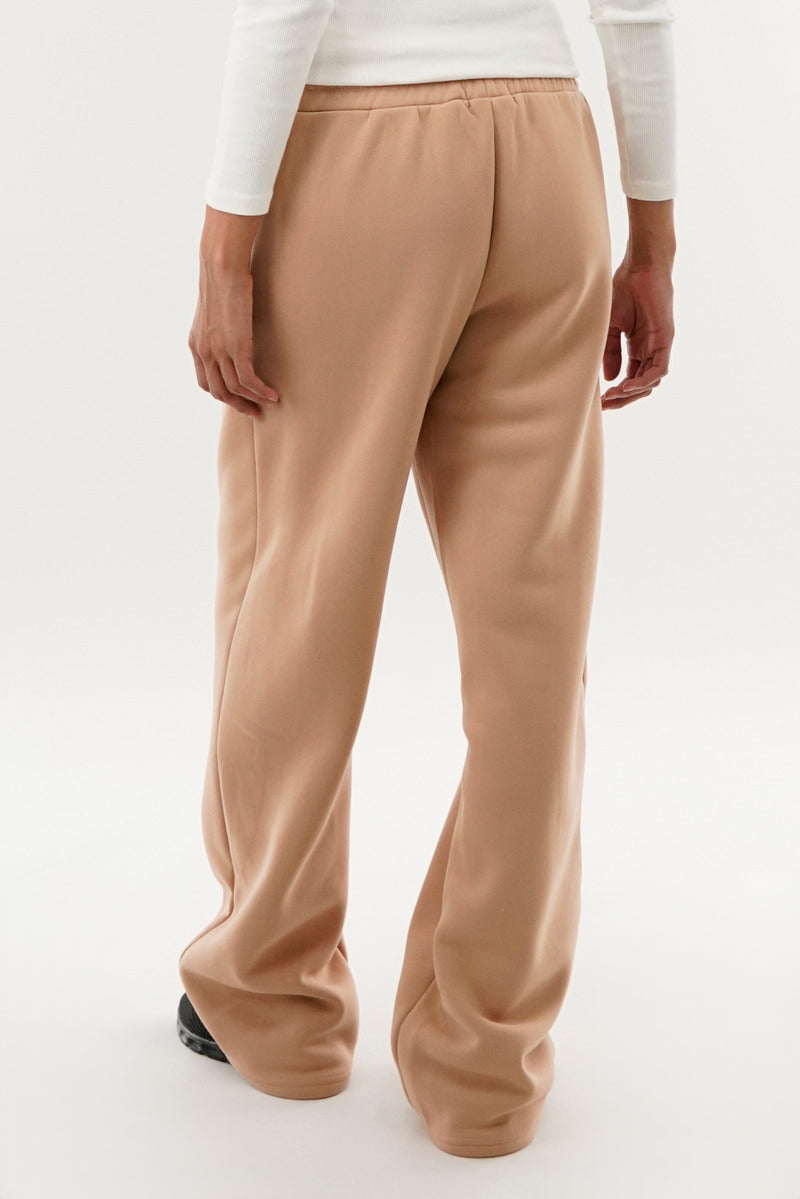 Fahrenheit Wide Leg Sweatpants - Beige - Womens Joggers & Sweatpants - Fairweather
