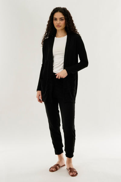 International INC Company Waffle Knit Joggers - Black - Womens Joggers & Sweatpants - Fairweather