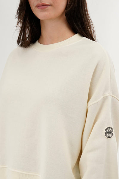 Fahrenheit Drop Shoulder Crewneck Sweatshirt - Cream - Womens Hoodies & Sweatshirts - Fairweather