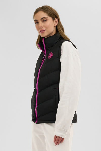 Canada Weather Gear Chevron Puffer Vest - Black - Womens Vests - Fairweather
