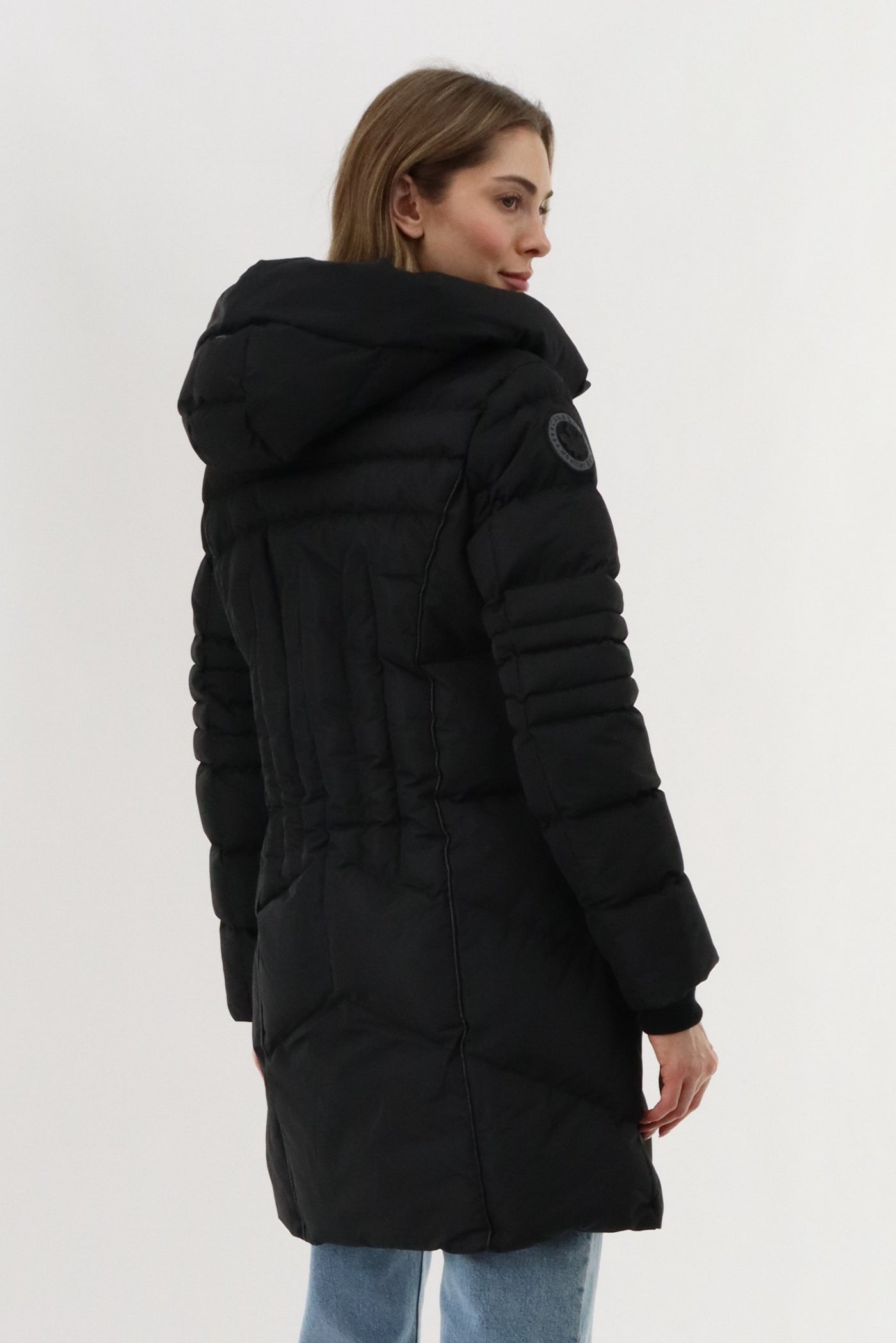 Canada Weather Gear Quilted Hooded Parka Jacket - Black - Womens Parka Jackets - Fairweather
