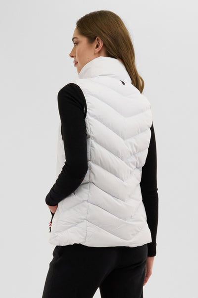 Canada Weather Gear Chevron Bubble Vest - White - Womens Vests - Fairweather