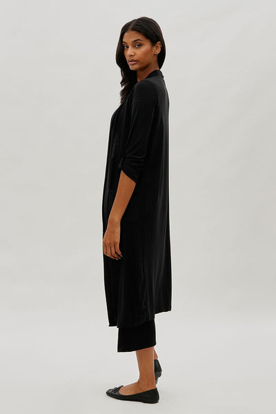 Limite Open Front Lightweight Duster Cardigan - Black - Womens Cardigans - Fairweather