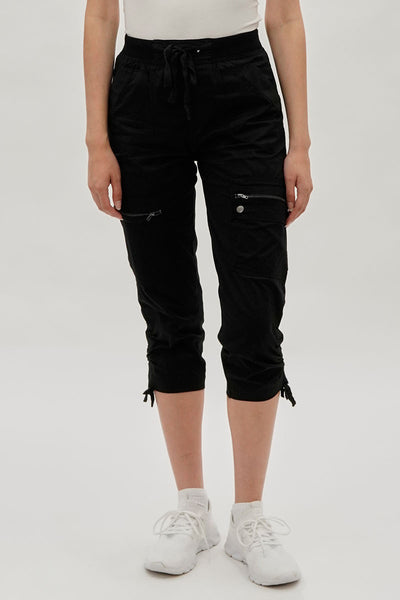 International INC Company Tie Waist Cargo Capris - Black - Womens Shorts & Capris - Fairweather