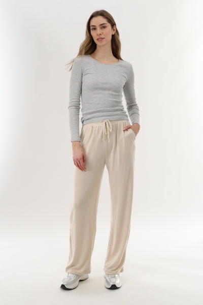 International INC Company Wide Leg Sweatpants - Cream - Womens Joggers & Sweatpants - Fairweather