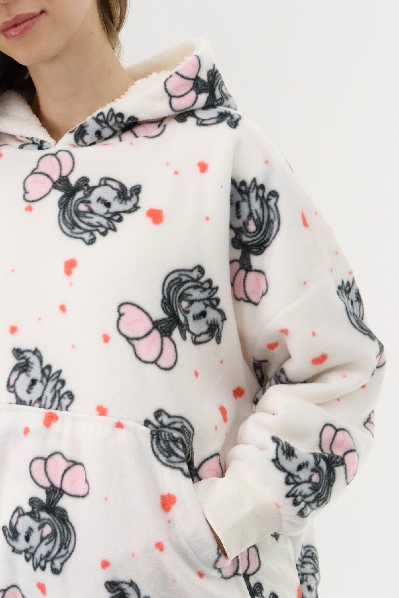 Canada Weather Gear Oversized Fleece Pajama Top - White - Womens Pajamas - Fairweather