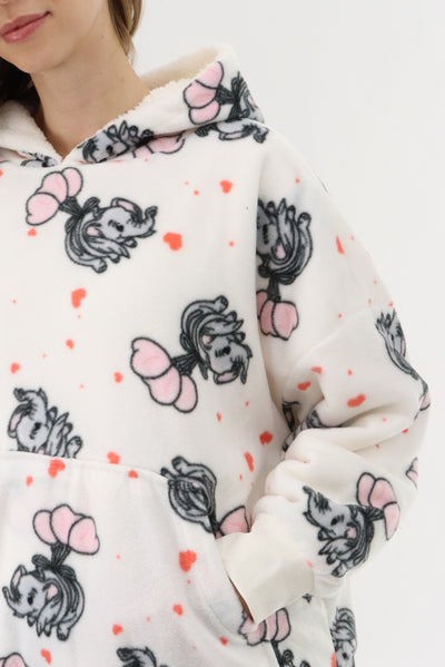 Canada Weather Gear Oversized Fleece Pajama Top - White - Womens Pajamas - Fairweather