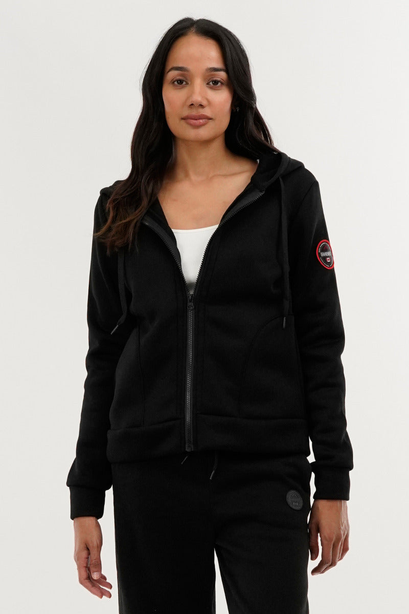 Fahrenheit Classic Zip Up Hoodie - Black - Womens Hoodies & Sweatshirts - Fairweather