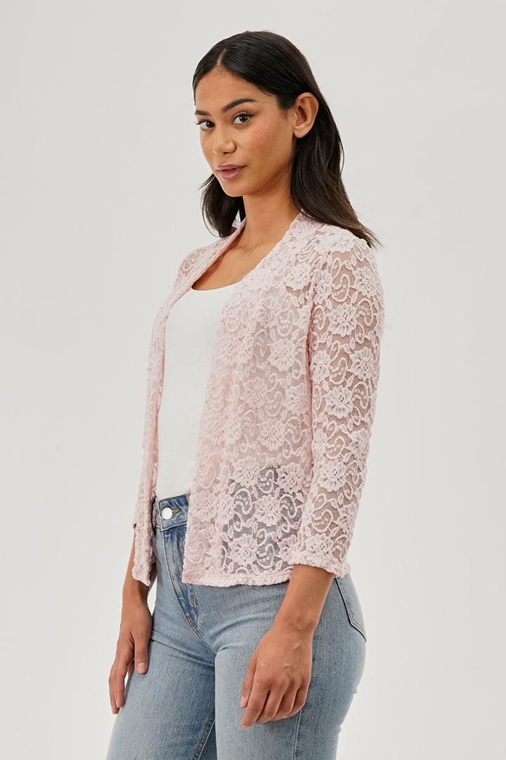 NWT Gymboree S(5-6) Growing Flowers Pink & White Cropped Cardigan Shrug Sweater