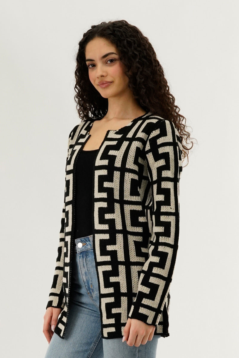 Beechers Brook Long Sleeve Knit Open Cardigan - Beige - Womens Cardigans - Fairweather