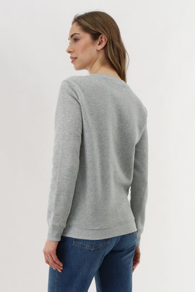 Festive Snowman Christmas Sweater - Grey - Womens Christmas Sweaters - Fairweather